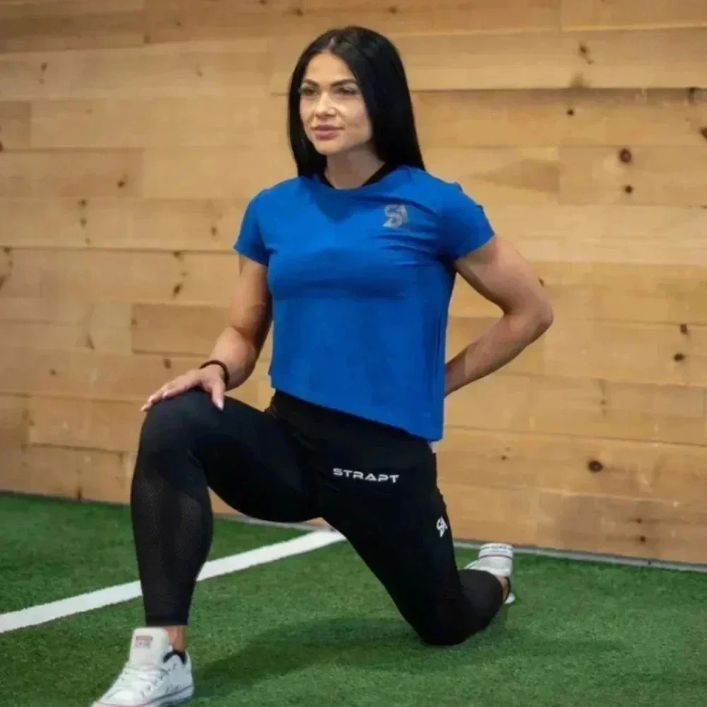 (7) Strapt App Athletic  Tee Blue - Picture 2 of 5